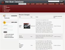 Tablet Screenshot of hotboatdatabase.com